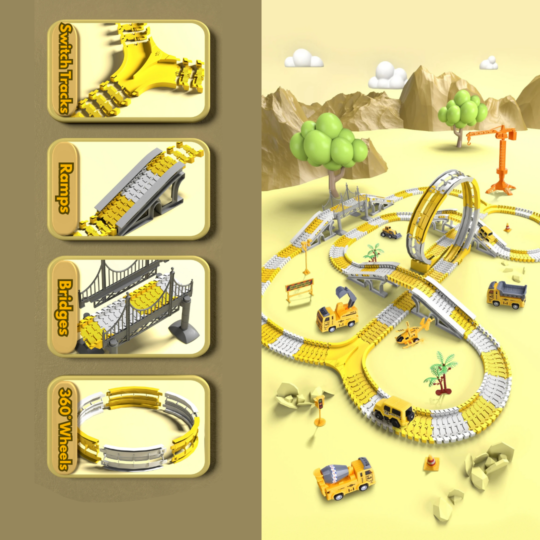 Montessori FlexiPath™ – Educational Adventure Track | Construction Site