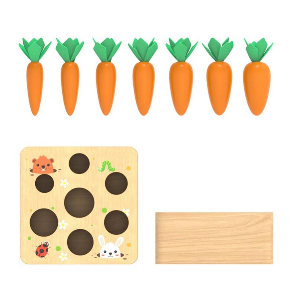 Montessori Carrots Blocks™- Educational Block Vegetable Garden